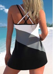 Circular Ring Black Tankini Set