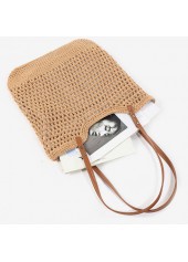 Dark Camel Color Zip Shoulder Bag