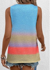 Ombre Circular Ring Multi Color Tank Top