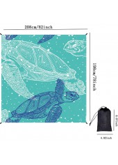 Mint Green Animal Polyester Print Beach Blanket