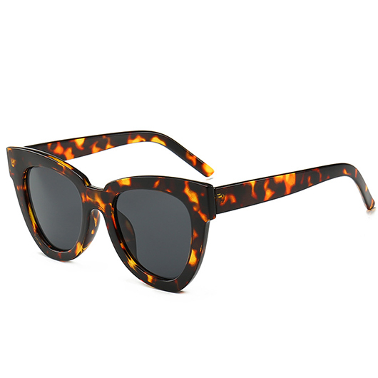 Leopard Design Cat Eye Orange Sunglasses