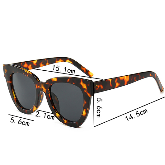 Leopard Design Cat Eye Orange Sunglasses