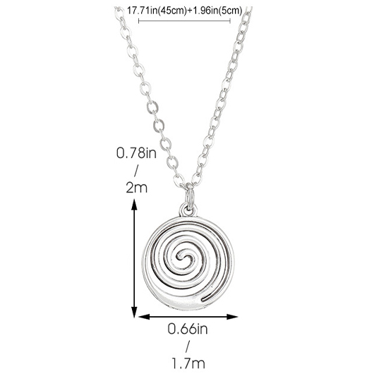 Round Detail Alloy Silvery White Necklace