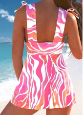 Ombre Drawstring Hot Pink Swimdress and Panty