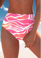Ombre Drawstring Hot Pink Swimdress and Panty