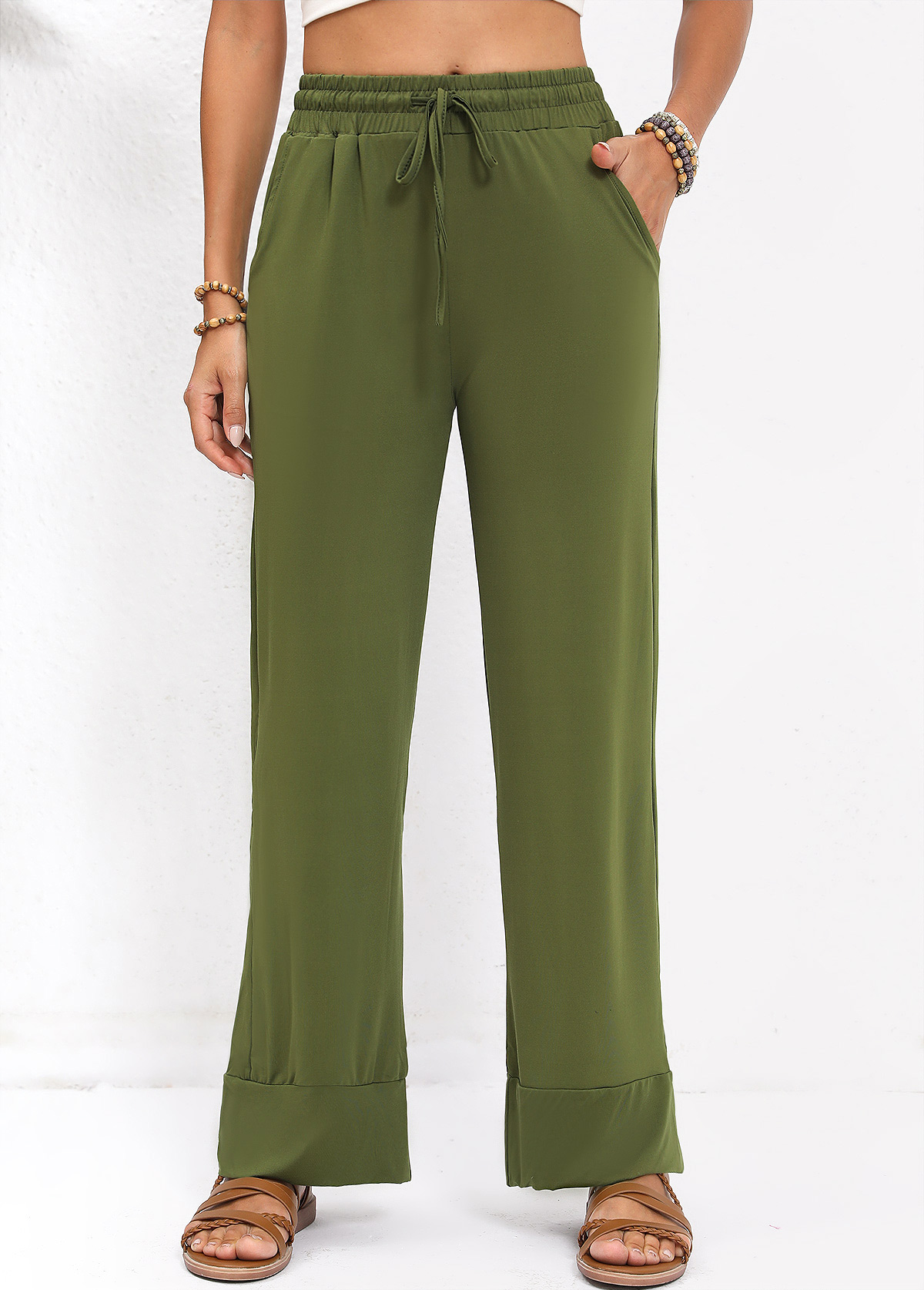 High waist pants  - Green