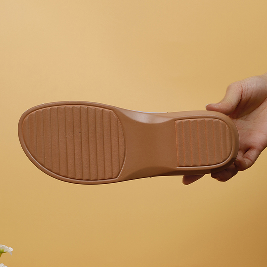 Black Open Toe Falt Flip Flops