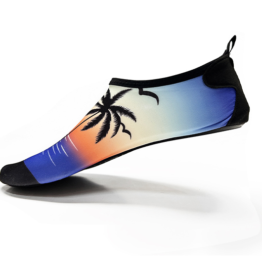 Tropical Plants Print Waterproof Water Shoes