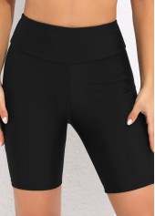 Contrast Lace Up Black Swimdress Top-No Bottom