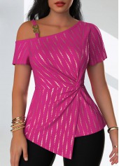 Polka Dot Hot Stamping Short Sleeve T Shirt