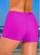 Floral Print Smocked Hot Pink Tankini Set