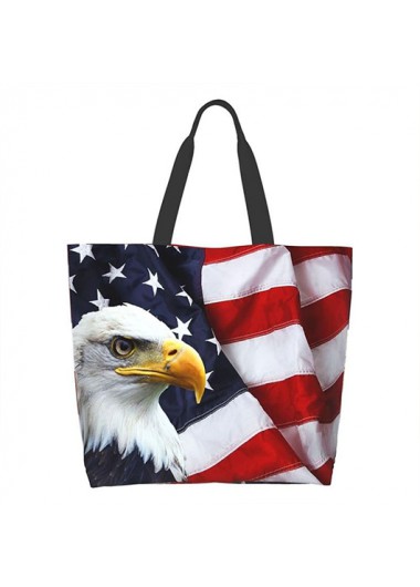 Open American Flag Red Shoulder Bag