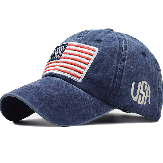 American Flag Hat Blue Baseball Cap