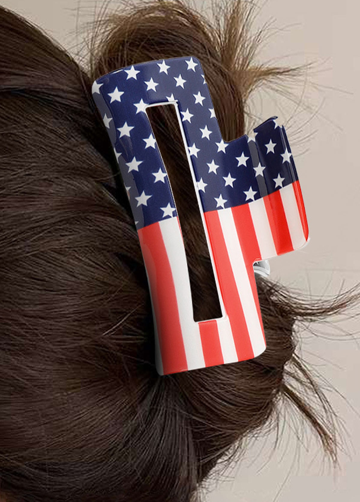 American Flag Hair Accessory Red Barrette | Rosewe.com - USD $8.98