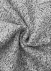 Light Grey Decorative Button Long Sleeve T Shirt