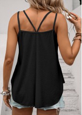 Lightweight Scoop Neck Black Camisole Top