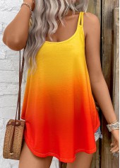 Scoop Neck Ombre Multi Color Camisole Top