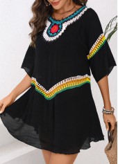 Patchwork Black Cover Up