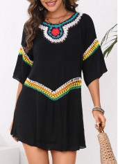 Patchwork Black Cover Up