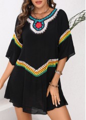 Patchwork Black Cover Up