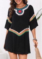 Patchwork Black Cover Up