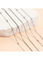 Silver Color Round Alloy Detail Bracelets