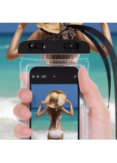 Waterproof Black One Size Phone Case