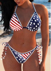American Flag Navy Tie Bikini Set
