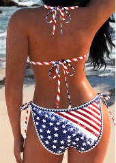 American Flag Navy Tie Bikini Set