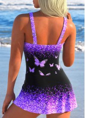 Ombre Twist Purple One Piece Swimdress