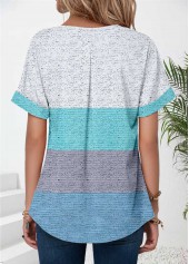 Lace Up Mint Green Short Sleeve T Shirt