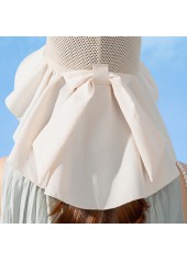 Polyester Bowknot Raw White Visor Hat