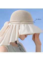 Polyester Bowknot Raw White Visor Hat