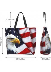 Open American Flag Red Shoulder Bag