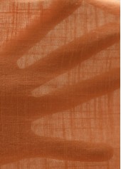 Embroidery Terracotta Half Sleeve V Neck Blouse