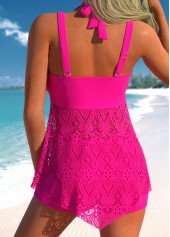 Hanky Hem Lace Hot Pink Swimdress and Shorts