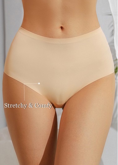 Breathable Skin Color Mid Waisted Panty