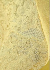 Patchwork Yellow Short Sleeve Fake Two Piece Twinset