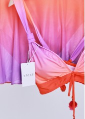 High Waisted Ombre Tie Multi Color Bikini Set