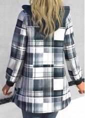 Geometric Print Grey Coat