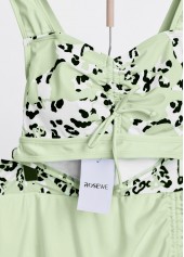 Leopard Patchwork Light Green Bikini Set
