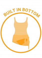 Geometric Print Cut Out Black One Piece Swimdress