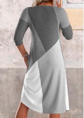 Dark Grey Marl A Line Criss Cross Dress