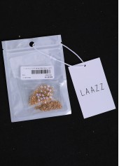 Gold Pearl Detail Cross Alloy Necklace Set