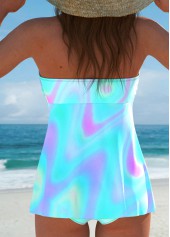 Ombre Ruffle Multi Color Tankini Set