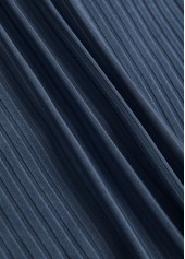 Lace Navy Short Sleeve Tie Collar T Shirt