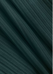 Feathers Print Surplice Turquoise Tankini Set