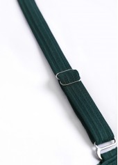 Feathers Print Surplice Turquoise Tankini Set