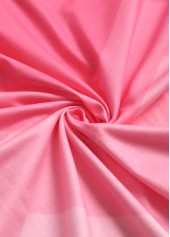 Plus Size Pink Criss Cross Ombre T Shirt