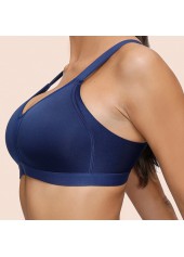 Scoop Neck Push-up Dark Blue Bra